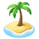 Palm tree on desert island
